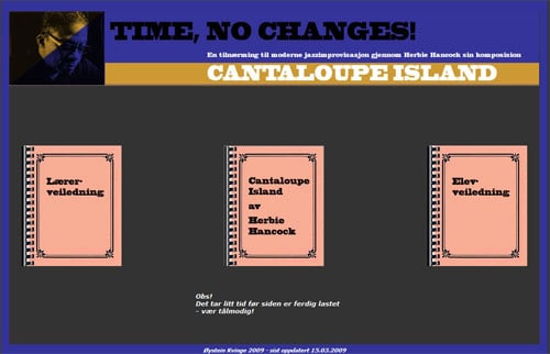 Web shot of Time, no changes - the welcome page shows three different Fake books which guides the visitor to the next step.